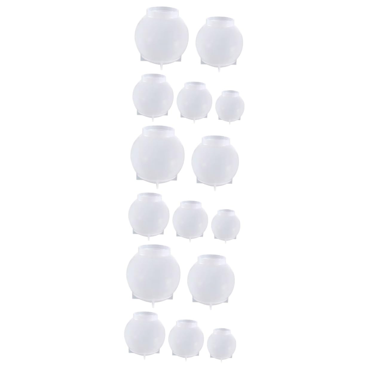 Homoyoyo 3 series Moldes De Cristal Epoxi Molde De Esfera Grande Molde De Silicona Para Joyería Molde De Fundición Molde Para Adornos Decoración Del Hogar Molde De Esfera 5 piezas*3