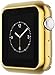 Leotop Compatible with Apple Watch Case 44mm 40mm, Soft Flexible TPU Plated Protector Bumper Shiny Cover Lightweight Thin Guard Shockproof Frame Compatible for iWatch Series 6 5 4 SE (Gold, 40mm)