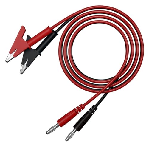 Osmond Conector Banana de 4 mm A Pinza de Cocodrilo con Línea de Prueba de Alta Corriente de Cobre Puro de 15 A. Salida de Fuente de Alimentación Regulada de CC.