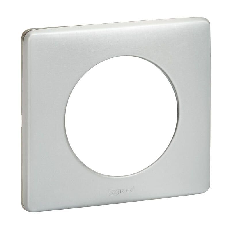 plaque céliane - 1 poste - alu naturel - legrand 066781