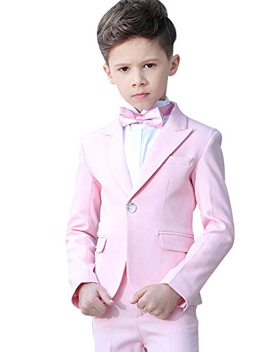 Costume garçon complet ensemble formel veste un bouton pantalon droit chic
