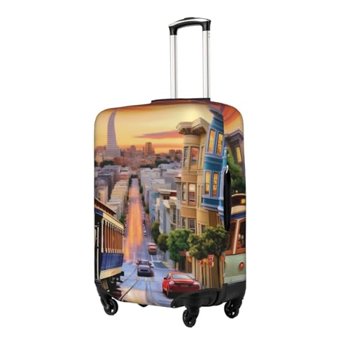 FEMOS San Francisco - Travel Suitcase Cover Elastic Luggage Covers Trolley Protector Cover Fits 18-32 Inch Luggage, Medium, 114372