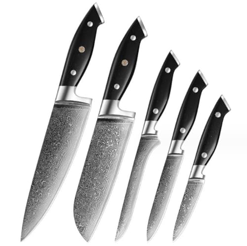 Set Cuchillos Cocina 5 Piezas Acero Inox Base