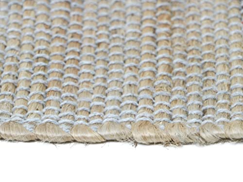 Image of The Home Talk Hand-Made Tablemat - Vintage Mats for Parties, Dining Table, Coasters - Decorative Placemats - 100% Jute Natural Fibers - Pack of 4 (13 x 19 Inches - Light Grey)