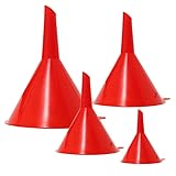 Nayciiy Oil Funnel Gas Funnels Plastic Funnel Set Small Funnel Kit for Car Kitchen Use Funnel for Filling Bottles Jars Containers and Fluids Mini Small Large(4)
