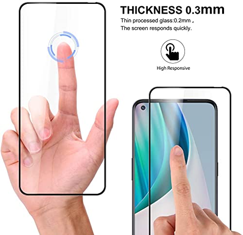 Image of ZARALA Tempered Glass Screen Protector Compatible for (Black) with Edge to Edge Coverage and Easy Installation kit (Oneplus 9)