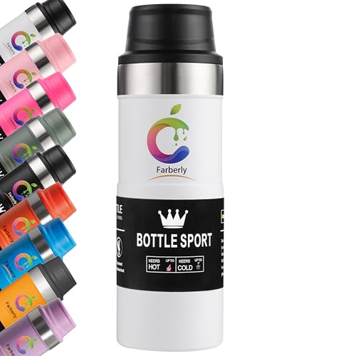 Farberly Stainle Trigger Action Travel Mug Stainle Cup 17oz Water Bottle Therm0s Travel Mug Cup Vacuum Coffee Tumbler Stainless Steel Coffee Mug Insulated Water Bottle For Hot And Cold