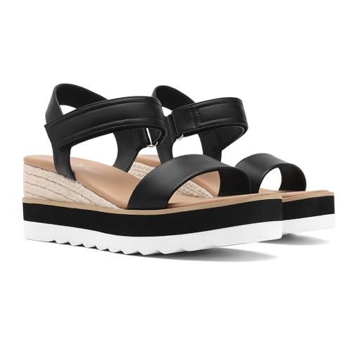 Image of Athlefit Women's Platform Ankle Strap Sandals