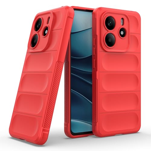 Image of Zapcase Back Case Cover for Mi Redmi Note 14 5G | Compatible for Mi Redmi Note 14 5G Back Cover | Liquid Silicon Magic Case with Camera Protection | Red
