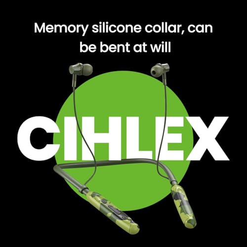 Image of Carron Army Headphone with FM Radio - 48 Hour Playtime Bluetooth Neckband Earphone Bluetooth (Army, in The Ear)