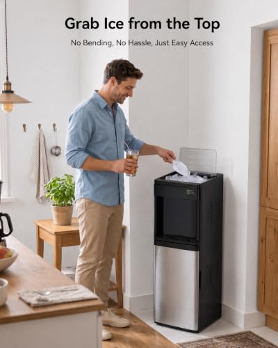 Image of 4-in-1 Bottom-Load Water Dispenser with Ice Maker, Hot, Room & Cold Water