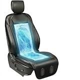 Ymcud Liquid Cooled Cooling Car Seat Cover Front Seat, 12V-24V Air Conditioned Car Seat Cover with 3 Temp Modes, Ventilated Cooling Car Seat Cushion for Car SUV Truck Universal Fit, Classic Black