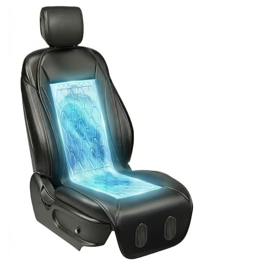 Ymcud Liquid Cooling Car Seat Cover Front Seat, Air Conditioned Cooling Seat Cooler (Not Fan), Cooling Seat Cushion for Cars with 3 Modes, Quiet, Works Without A/C, Fits Car SUV Truck, Classic Black
