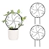 2 pcs 14in indoor metal garden circle plant trellis for houseplant climbing pot plants black style a  urban country home decor