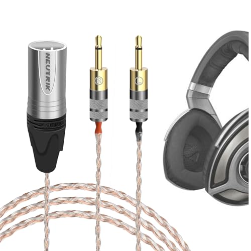 Geekria Apollo 4N OCC + Single-Crystal Silver Upgrade Audio Cable Compatible with Sennheiser HD700, Dual 2.5mm to XLR Replacement Headphones Cord for Hi-Resolution Audiophile (4.3 ft / 1.3 m)