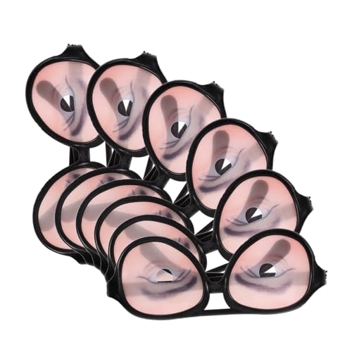 HANABASS Reusable Halloween Glasses Round Black Glasses Unique Patterns for Men Women