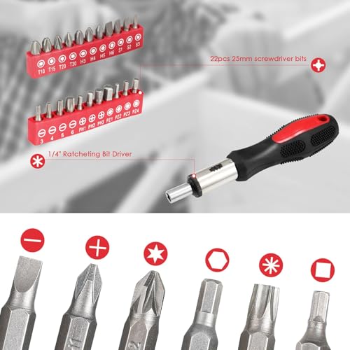 TLGREEN 147 Piece Home Tool Kit Set with Storage Toolbox, Adjustable Wrench, Screwdrivers, Hex Keys, Essential Hand Tools for DIY, Car Repair, Garage and Household Maintenance - Image 3