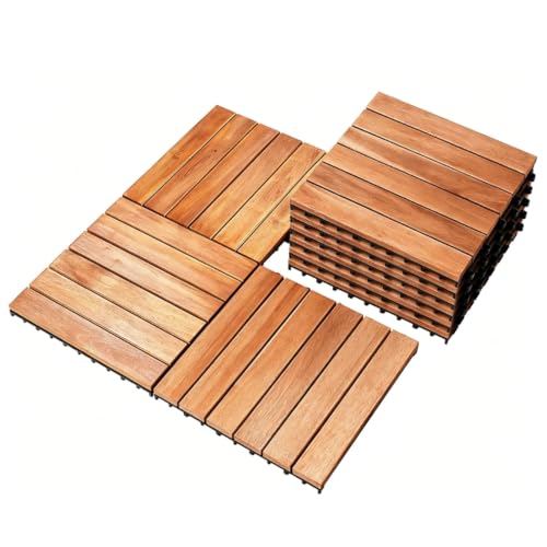 Baldosas entrelazadas WPC de terraza de 1m2 con suelo antideslizante para balcones 1