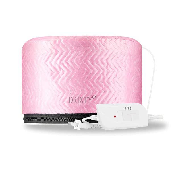 DRIXTY Hair Steamer Thermal Heat Cap Deep Conditioning Natural Black Hair Scalp Treatment Spa Hot Head Care Electric For Home Use For Hair Spa, Steaming, Nourishing, Treatment (Pink), 1 Count-image-30