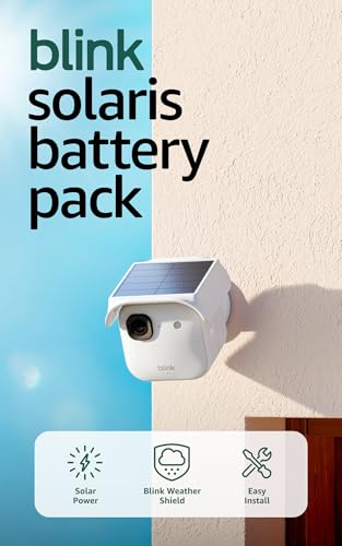 Image of Blink Solaris Solar Panel (newest model) - Wireless fixed solar panel security accessory for Outdoor 4 and Outdoor 2K+ battery camera, set up in minutes (White)
