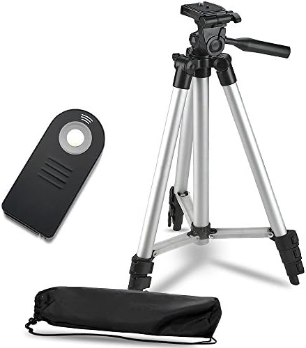 57" Inch Lightweight Aluminum Camera Tripod + Remote Shutter Release for Nikon (4 Piece Set)