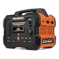 Generac 8025 GB1000 1086Wh Portable Power Station with Lithium-Ion Battery - Clean, Emission-Free Power - Wirless Charging Pad and Compact Design - Camping, RV, Indoor/Outdoor Use - Orange/Black