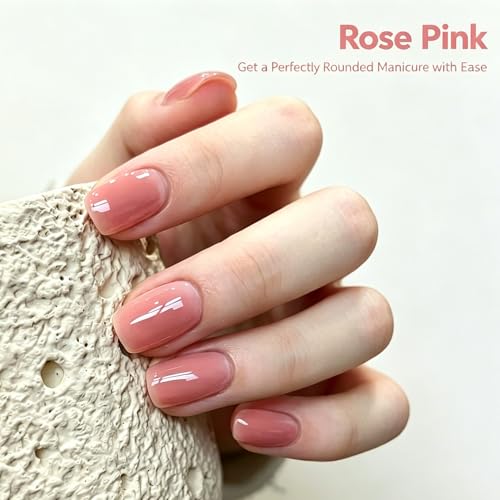 modelones Nail Strengthener and Growth Blushed Berry Nail Polish Quick Dry Nail Repair for Damaged Nails Strengthening Polish 15ml Natural Concealer Foundation Nail Care Gifts for Women - Image 3