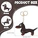 Giantree 2 Pcs Leather Dachshund Keychain, Dachshund Bag Charm Pendant Dachshunds Key Chain Fashion Cute Puppy Weiner Dog Keychain Gifts For Favorite People Women Men Birthday Keyring