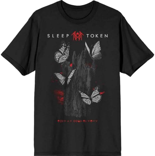 DFXBHW Sleep Token Butterflies Band Logo T Shirt Black