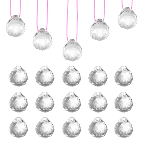 20 Pcs Atrapasoles Cristal Colgantes, 20mm Cristales Prismáticos Atrapasol para Colgar, Atrapasoles Crystal Suncatchers Decoracion para Decoración de Hogar Ventanas Jardín Cristales