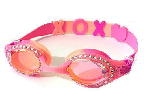 Yuenree Bling Swim Goggles for Girls 3-14 - No Leak, Anti-Fog, UV Protection