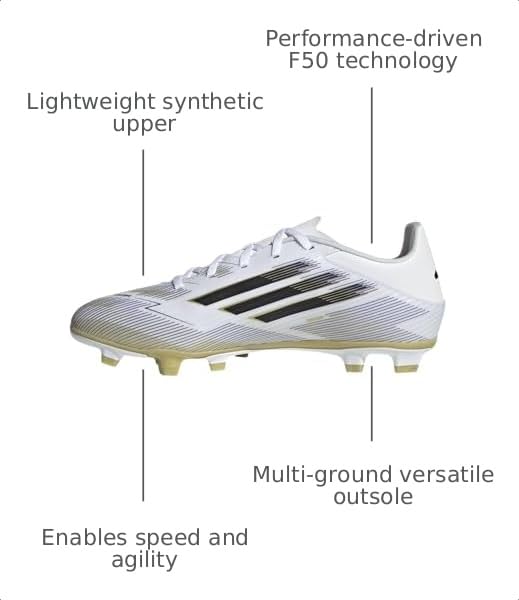 Image of adidas Unisex Adult F50 Club Firm Ground /Multi-Ground Soccer Cleats