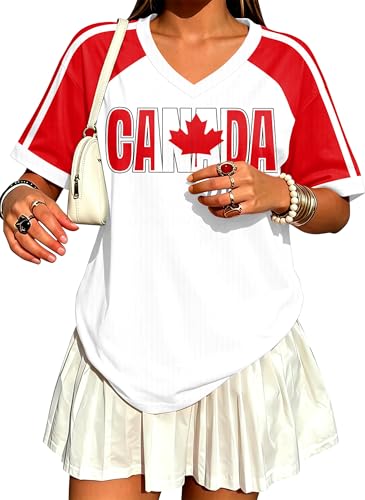 Soccer Cup 2026 Shirts for Women Oversized Mexico Jersey Canada Jerseys Y2K V Neck Soccer Fan Tops