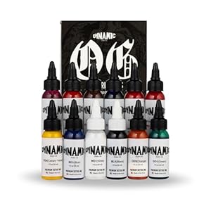 Dynamic Color Co – OG Color Ink Set, 12 Bottles (1 oz Each) Includes: (Burgundy Red, Chinese Red, Fire Red, Green, Blue, Orange, White, Canary Yellow, Brown, Magenta, Violet, and Black)