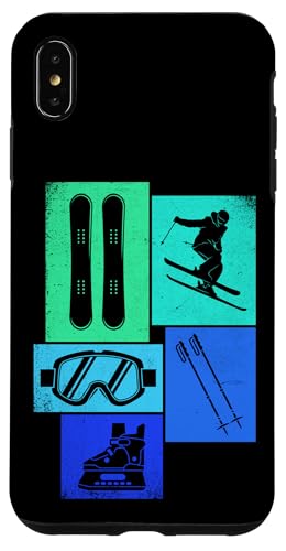 Skiing Gear Skier Funny Freestyle Mountain Winter Sports Case for iPhone Xs Max