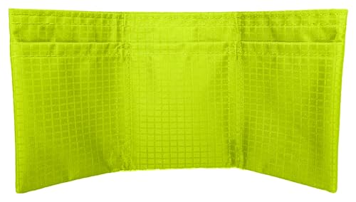 Ultralight Thin Slim Trifold Minimalist Wallet for Men & Women. Vegan. No Animal Products Used. Great For Front Pocket. Ultra-Compact Travel Partner (Chartreuse)