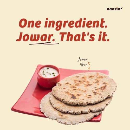 Image of Naario Jowar Atta 1kg Flour | Certified Organic Sorghum Atta Gluten Free | 100% Natural, High in Fiber and Protein, No Preservatives, Ideal for Weight Loss and Healthy Diet - 1 kg