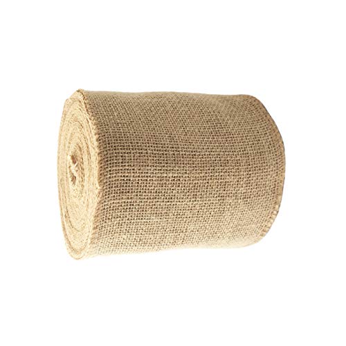 LWR CRAFTS Natural Burlap Ribbon 10 Meters (15cm), Natural Jute - Image 3