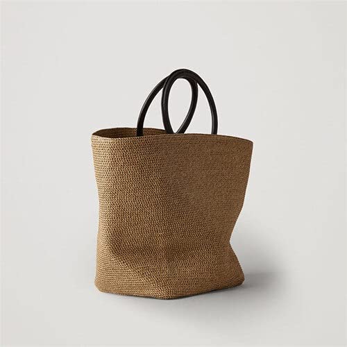 Bolso de paja Bolso de paja Bolso de mujer Bolso de playa Hecho a mano Mimbre Verano Tote Bolsas grandes de ratán Bandoleras de hombro 649