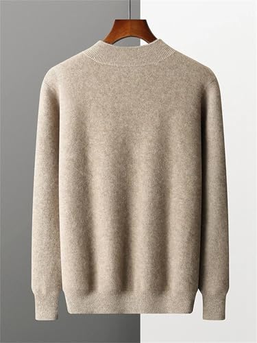 Men's Casual Cashmere Cardigans Sweater Cable Knit Cardigan Mock Neck Open Front Sweater3