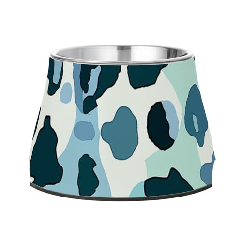 Ciotole per cani con stampa leopardata, in acciaio inox, per cani a alimentazione lenta, per l'alimentazione lenta e confortevole