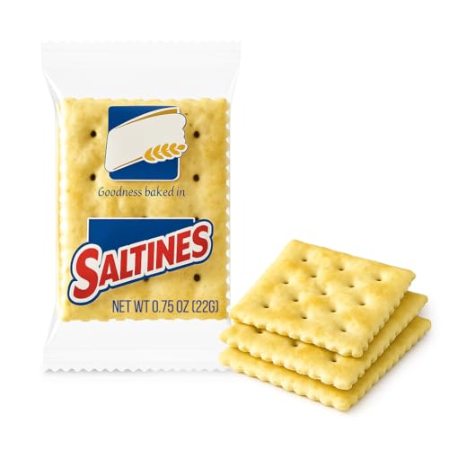 Saltine Crackers, 2 Count Packs (100 Pack) | Individually Wrapped Bulk Crackers for School, Office, Travel & Pantry | Classic Lightly Salted Crackers, Fresh & Portion-Controlled Snacks - image 1