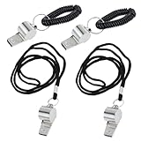 BESTonZON 4 Stück Teiliges Metall Schiedsrichterpfeifen Outdoor Trillerpfeifen Leicht mit...