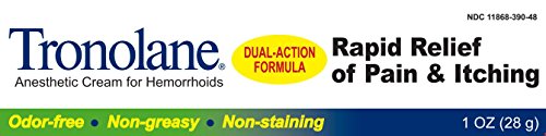Tronolane Dual Action Anesthetic Cream For Hemorrhoids (1 Oz) (5-Pack)