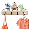 Kids nursery cute coat rack wall mount 137 long wooden childrens towel wall hanging hooks  urban country home decor