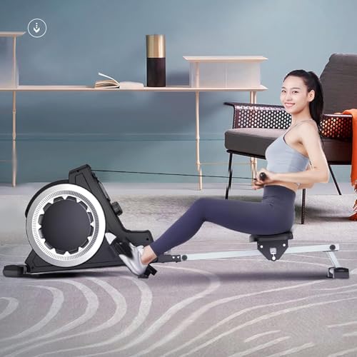 Wioślarz, magnetyczny rower Bluetooth z kompatybilnością z aplikacją, wyświetlacz LCD, pojemność 158 kg, do domowej siłowni i treningu cardio