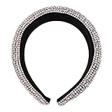  Beaupretty Strass Haarreifen Barock Kristall Stirnbänder Diamant Haarbänder Party Gefälligkeiten Liefert Kopfreifen für Frauen Mädchen Damen (Silber)
