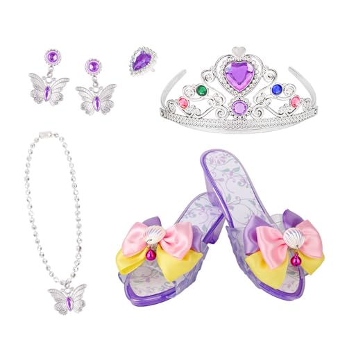 Princess Dress Up Shoes | Comfortable Dress Up Jewelry,Versatile Princess Shoes | For Stage Performance Themed Events Collectors