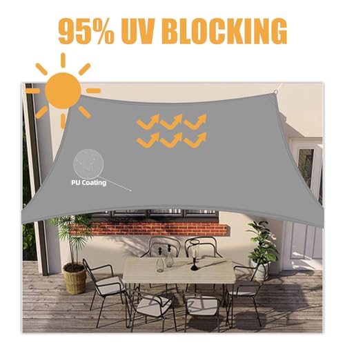 Homper H-23 10'X13' Sun Shade Sail Waterproof Sun Shade Sails Canopy Effectively 95% Uv Block thumb #2