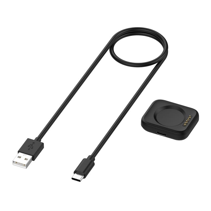 Image of Wisely Magnetic Charger Compatible for OnePlus Watch 3 /2 / 2R - Watch Charger Charging Cable USB Charging Dock Base - Black